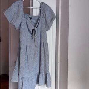 Wild Fable Light Blue Mini Dress with Ruffle Sleeves